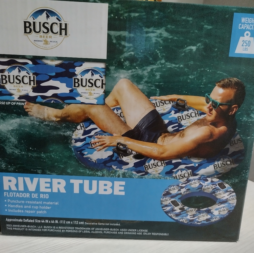 Busch Beer River Tube Float Inflatable NIB Father's Day